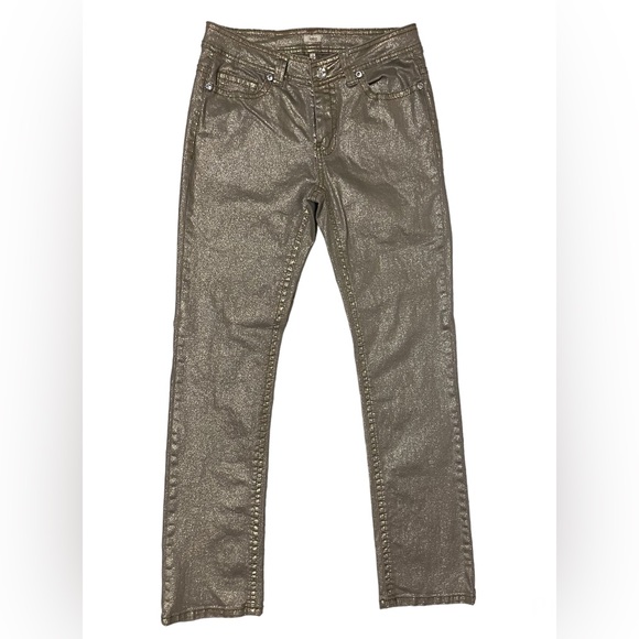 Reba Gold Shimmer Jeans - Picture 2 of 8